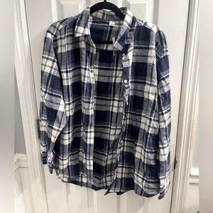 Blue plaid flannel